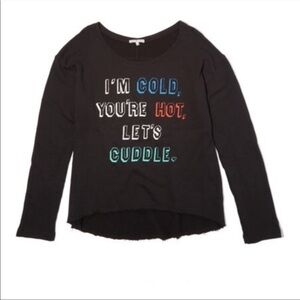 NEW Junk Food I’m Cold Your Hot Lets Cuddle Sweatshirt